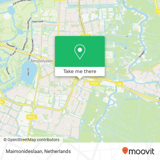 Maimonideslaan, Maimonideslaan, 1186 Amstelveen, Nederland kaart