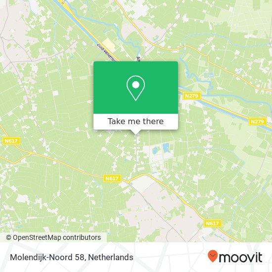 Molendijk-Noord 58, 5482 WX Schijndel kaart