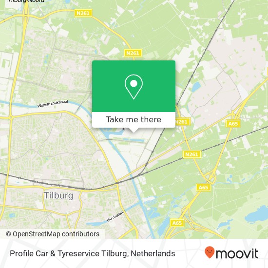 Profile Car & Tyreservice Tilburg, Siriusstraat kaart