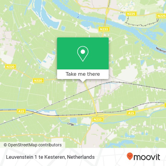 Leuvenstein 1 te Kesteren, Leuvenstein 1 kaart