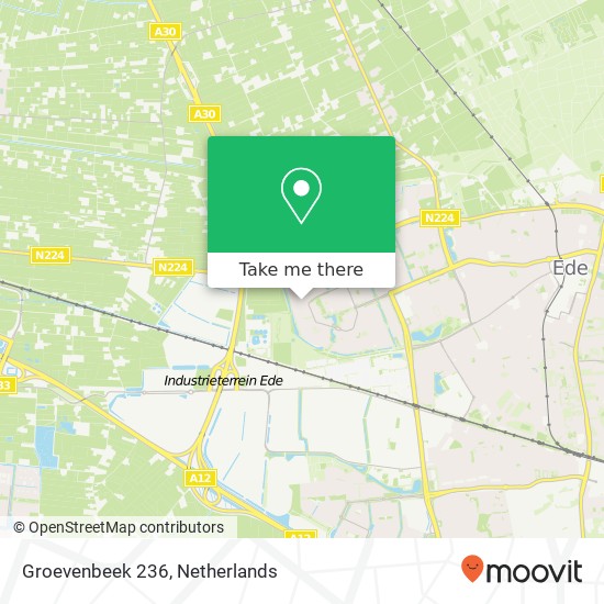 Groevenbeek 236, 6715 HD Ede kaart