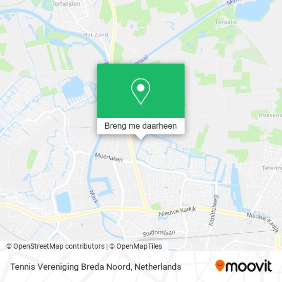 Tennis Vereniging Breda Noord kaart