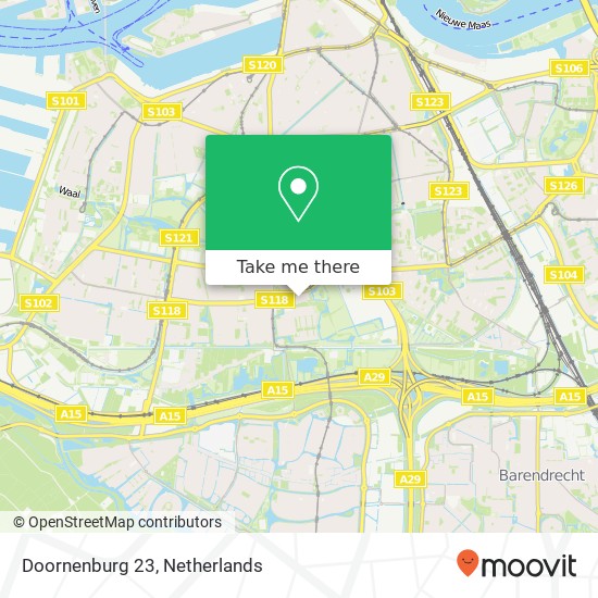 Doornenburg 23, 3085 XA Rotterdam kaart