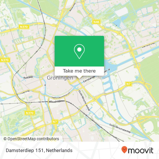 Damsterdiep 151, 9713 EB Groningen kaart