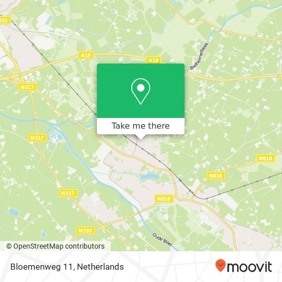 Bloemenweg 11, 7011 AH Gaanderen kaart