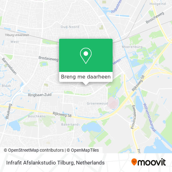 Infrafit Afslankstudio Tilburg kaart