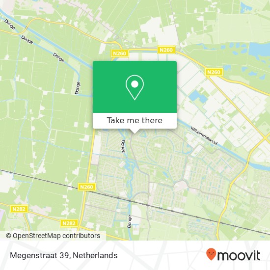 Megenstraat 39, Megenstraat 39, 5045 KE Tilburg, Nederland kaart