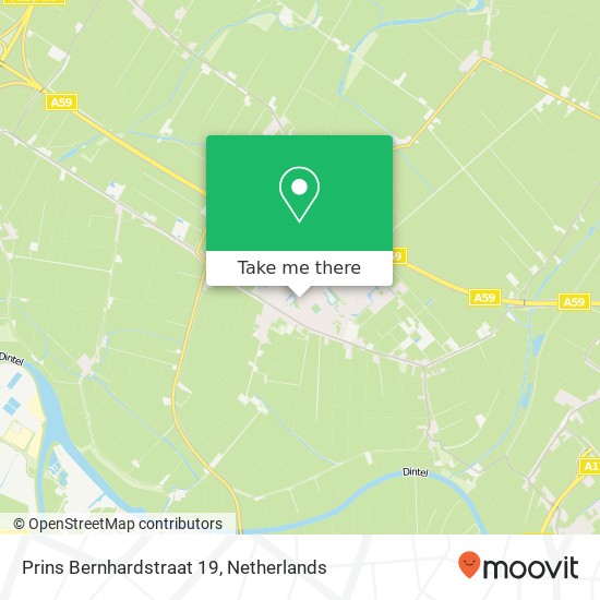 Prins Bernhardstraat 19, 4793 CT Fijnaart kaart