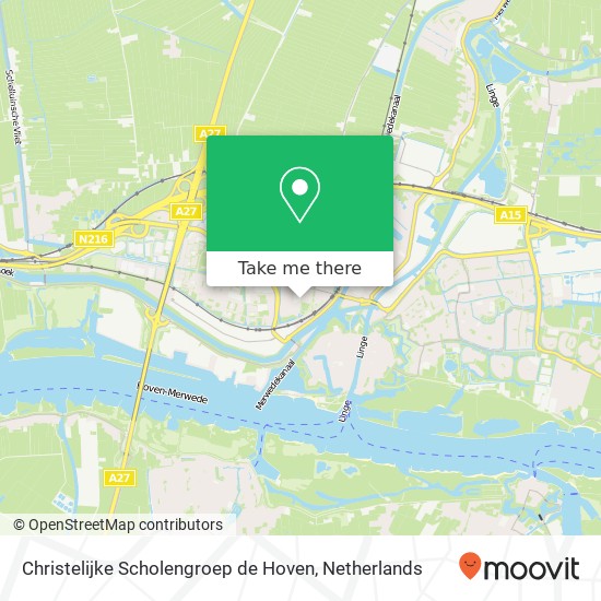 Christelijke Scholengroep de Hoven, Oude Hoven 8 kaart