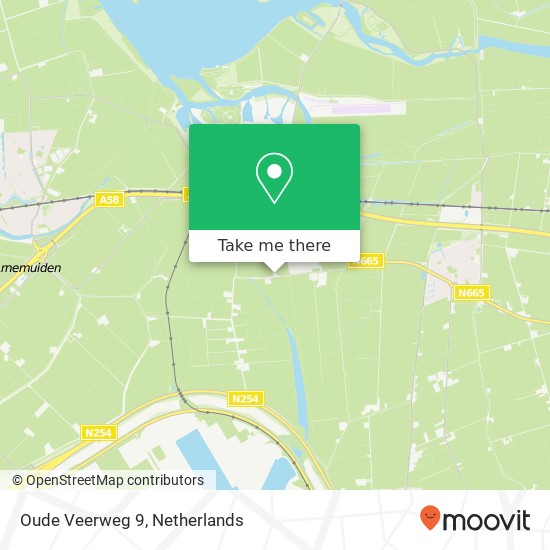 Oude Veerweg 9, 4456 NW Lewedorp kaart