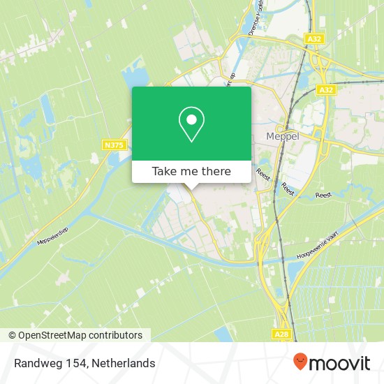 Randweg 154, 7944 BR Meppel kaart