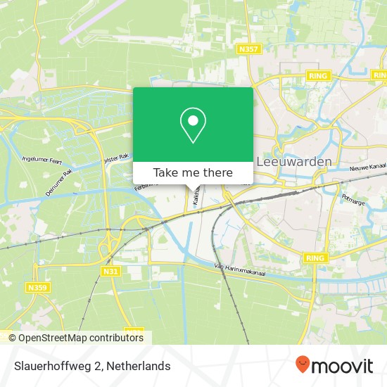 Slauerhoffweg 2, Slauerhoffweg 2, 8912 BH Leeuwarden, Nederland kaart