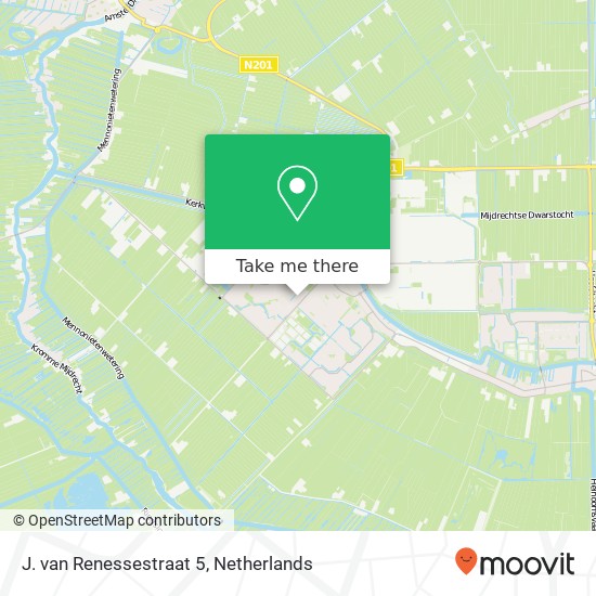 J. van Renessestraat 5, 3641 KM Mijdrecht kaart