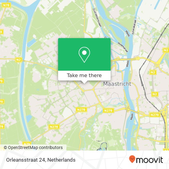 Orleansstraat 24, 6217 LE,6217 LE Maastricht kaart