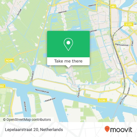 Lepelaarstraat 20, 1551 GE Westzaan kaart