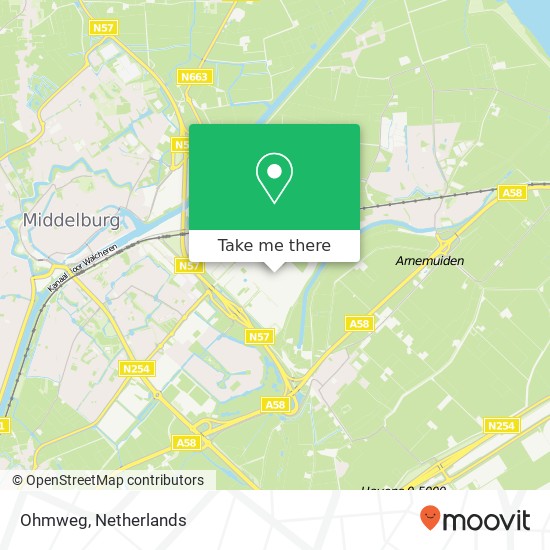 Ohmweg, 4338 Middelburg kaart