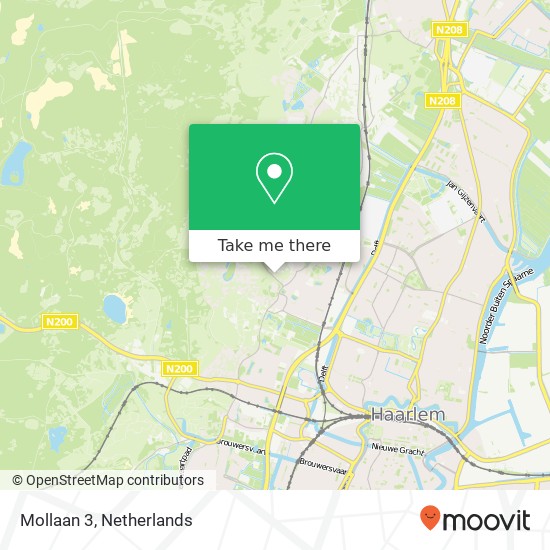 Mollaan 3, 2061 CR Bloemendaal kaart