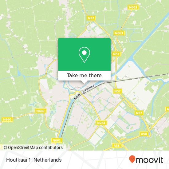 Houtkaai 1, 4331 JR Middelburg kaart