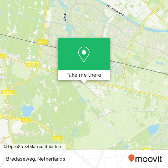 Bredaseweg, 5036 Tilburg kaart