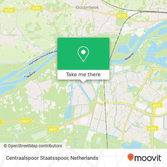 Centraalspoor Staatsspoor, 6846 GA Arnhem kaart