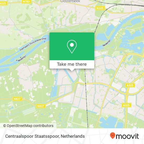 Centraalspoor Staatsspoor, 6846 GB Arnhem kaart