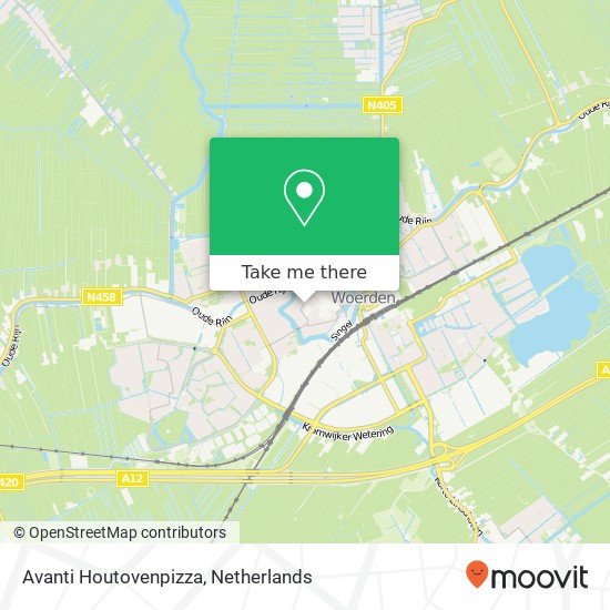 Avanti Houtovenpizza, Hogewoerd 2 kaart