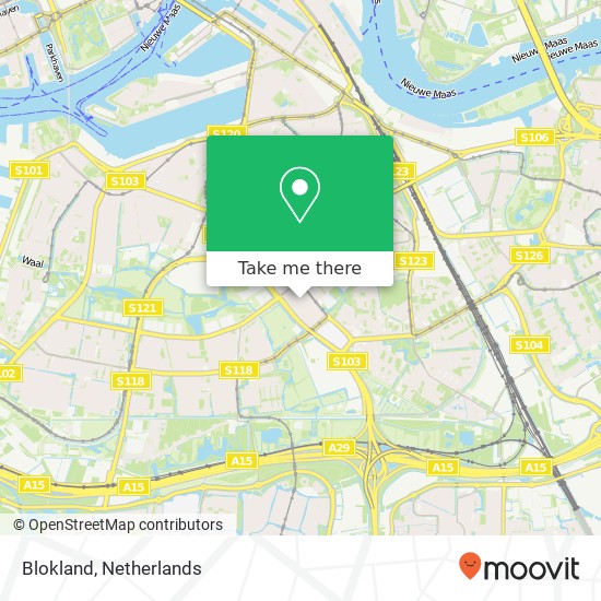 Blokland, Blokland, 3075 Rotterdam, Nederland kaart