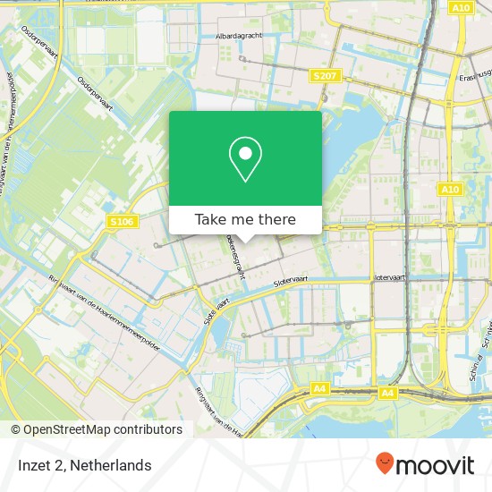 Inzet 2, 1068 RD Amsterdam kaart