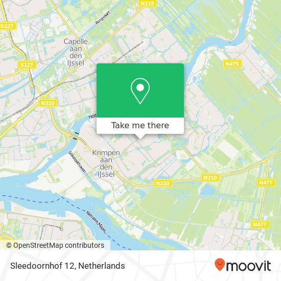 Sleedoornhof 12, 2923 EN Krimpen aan den IJssel kaart