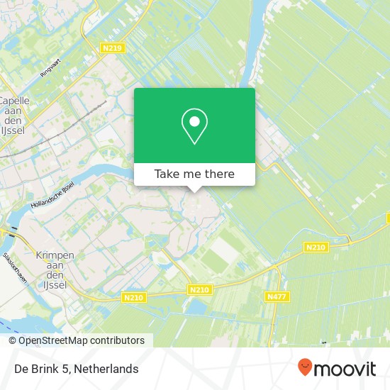 De Brink 5, 2925 EZ Krimpen aan den IJssel kaart