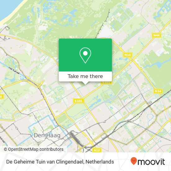 De Geheime Tuin van Clingendael, Wassenaarseweg kaart