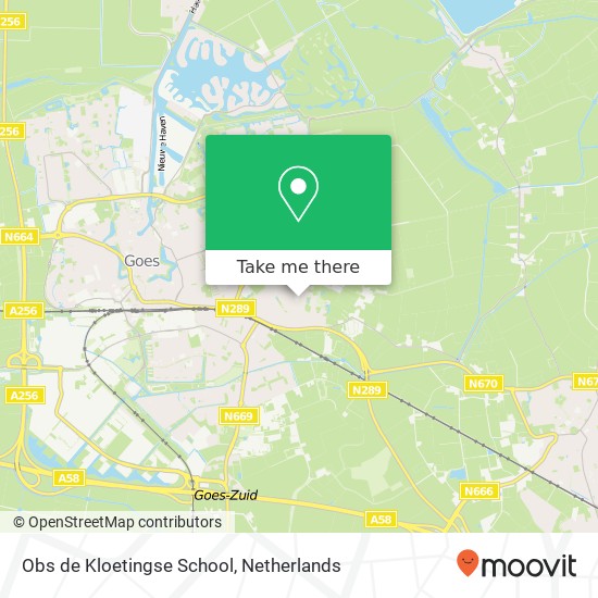 Obs de Kloetingse School, Groenedaal 1 kaart