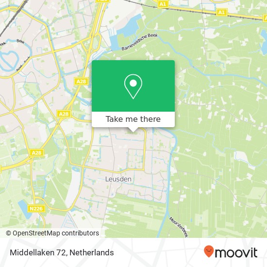 Middellaken 72, Middellaken 72, 3831 PM Leusden, Nederland kaart