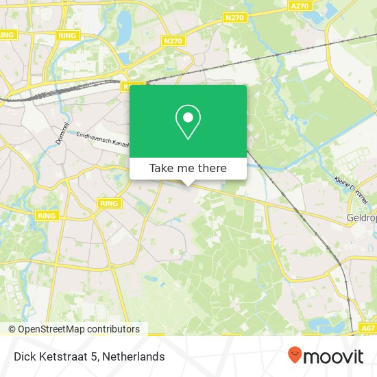 Dick Ketstraat 5, 5645 LB Eindhoven kaart