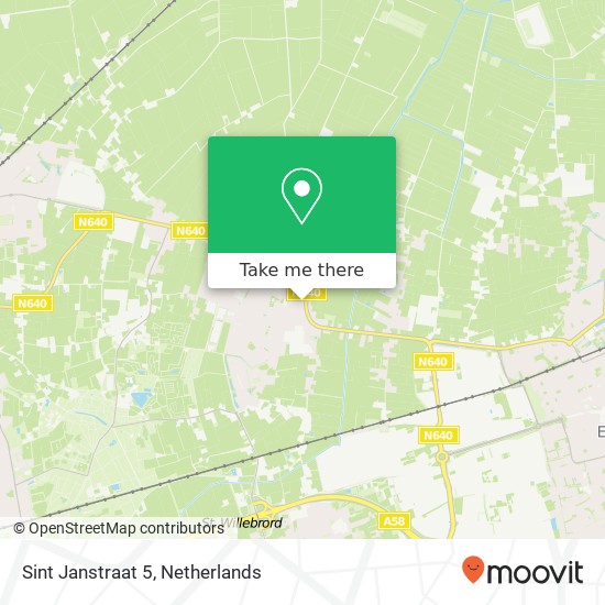 Sint Janstraat 5, 4741 AL Hoeven kaart