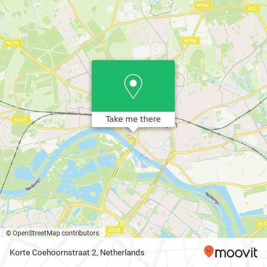 Korte Coehoornstraat 2, 6811 LB Arnhem kaart