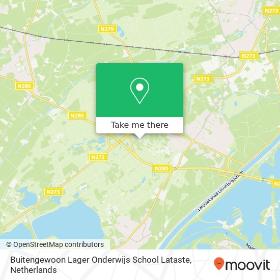 Buitengewoon Lager Onderwijs School Lataste, Bergerweg 37 kaart