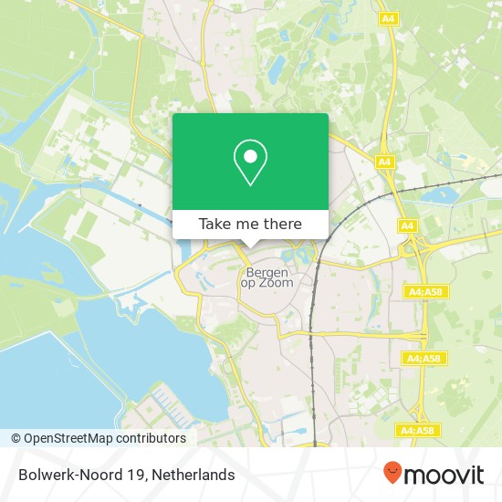 Bolwerk-Noord 19, Bolwerk-Noord 19, 4611 DP Bergen op Zoom, Nederland kaart