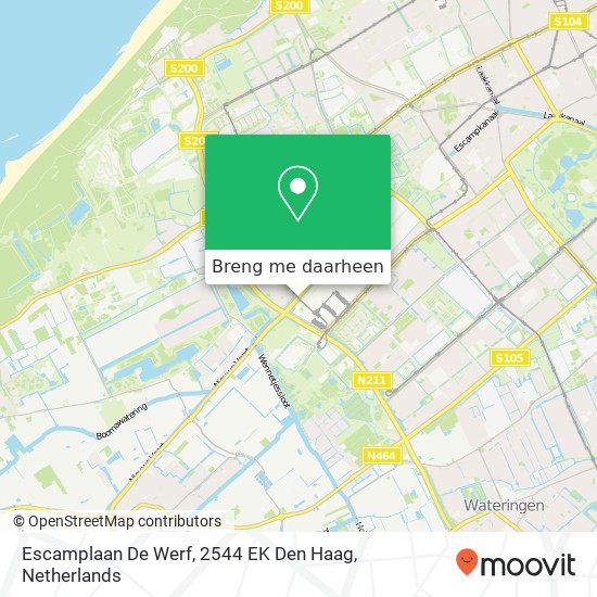 Escamplaan De Werf, 2544 EK Den Haag kaart