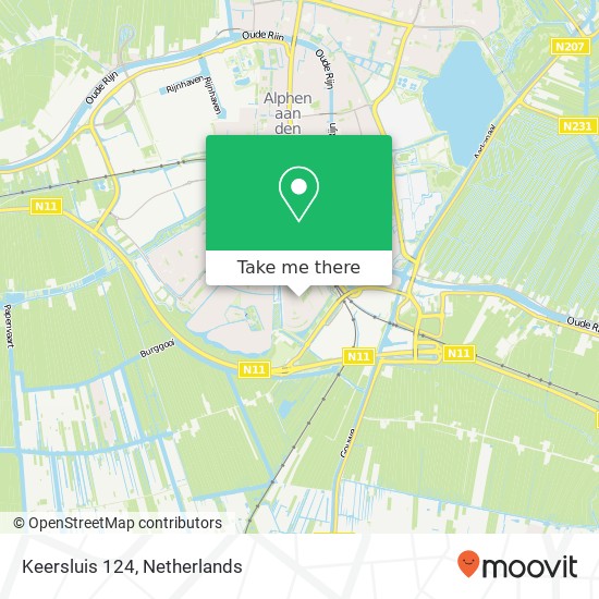 Keersluis 124, Keersluis 124, 2408 PD Alphen aan den Rijn, Nederland kaart