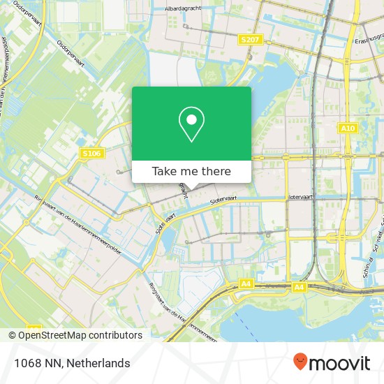 1068 NN, 1068 NN Amsterdam, Nederland kaart