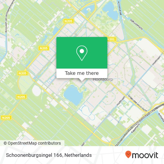 Schoonenburgsingel 166, Schoonenburgsingel 166, 2135 GE Hoofddorp, Nederland kaart