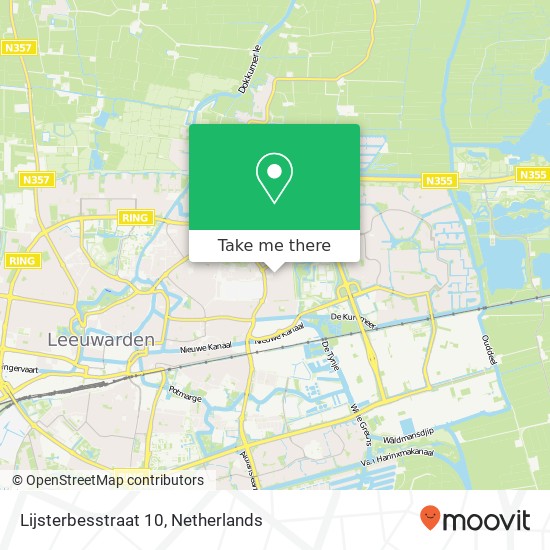 Lijsterbesstraat 10, 8924 EA Leeuwarden kaart