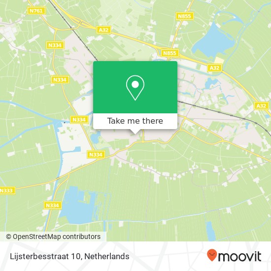 Lijsterbesstraat 10, 8331 NS Steenwijk kaart