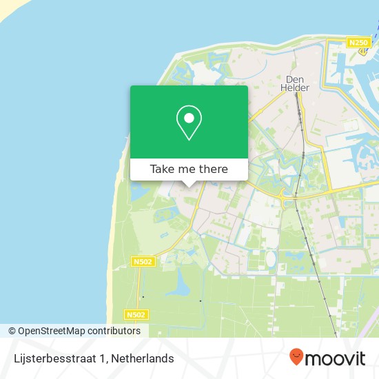 Lijsterbesstraat 1, 1783 HT Den Helder kaart