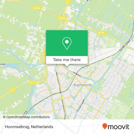 Hoornsebrug, Hoornsebrug, Purmerend, Nederland kaart