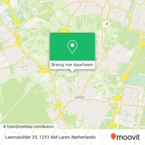 Leemzeulder 35, 1251 AM Laren kaart