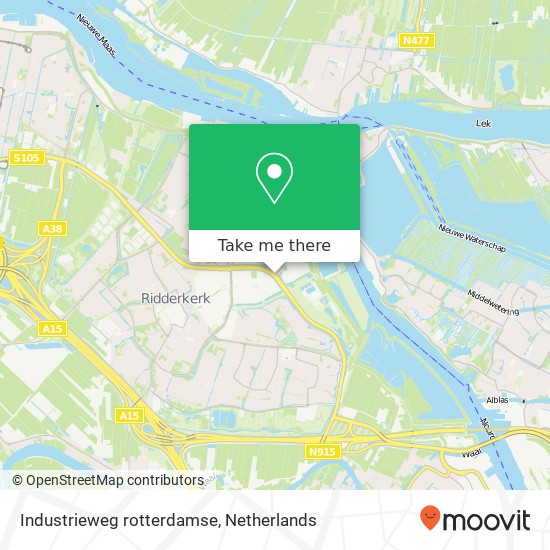 Industrieweg rotterdamse, 2984 Ridderkerk kaart