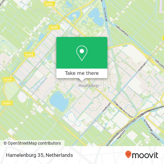 Hamelenburg 35, 2135 EP Hoofddorp kaart