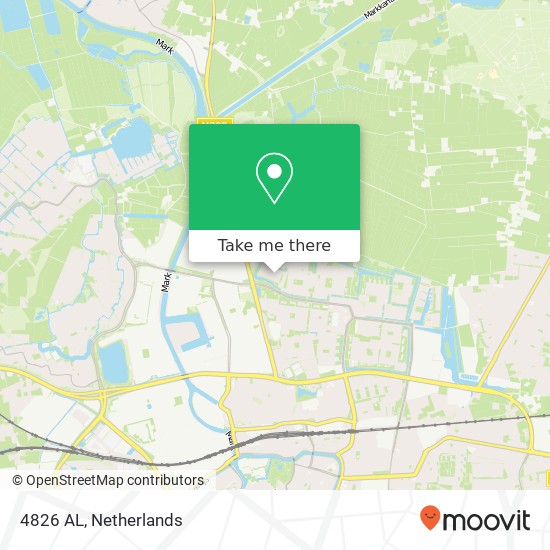 4826 AL, 4826 AL Breda, Nederland kaart